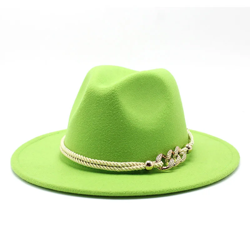 Fascinator Weiße Fedora-Hüte für Damen 59-61CM Große Größe Herren Party Kirche Hochzeit Kappe Panama Filz Jazz-Hüte Gorras – Detail 5