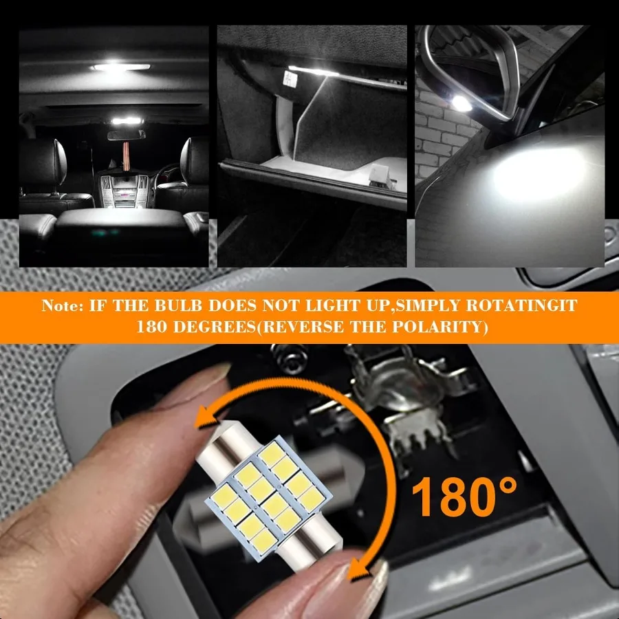 24 قطع قبة ضوء LED سيارة الداخلية لمبة عدة مجموعة 194 T10 DE3175 578 31 مللي متر 42 مللي متر لمبات الداخلية استبدال أضواء لخريطة السيارة L