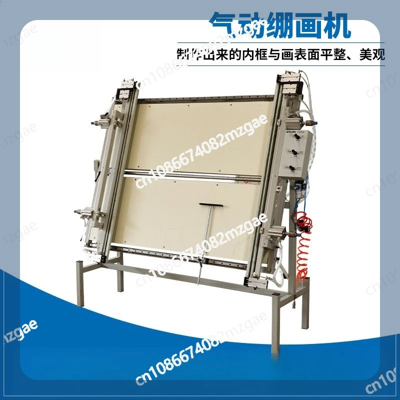 آلة التمدد الهوائية بدون إطار تعمل بالهواء المضغوط آلة تمديد الغرز المتقاطعة لتزيين اللوحة الزيتية