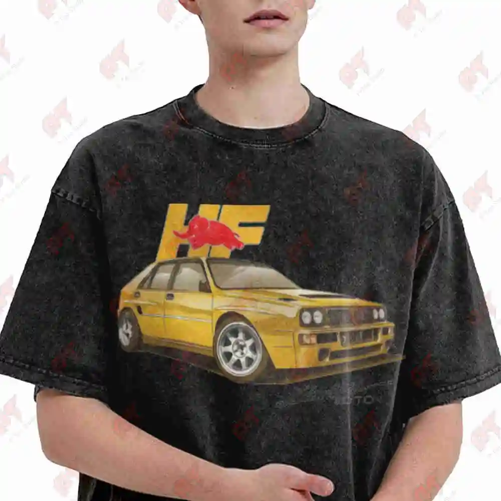 Old Car Rally 2026 Vintage Washed Tee Pure Cotton T-Shirt