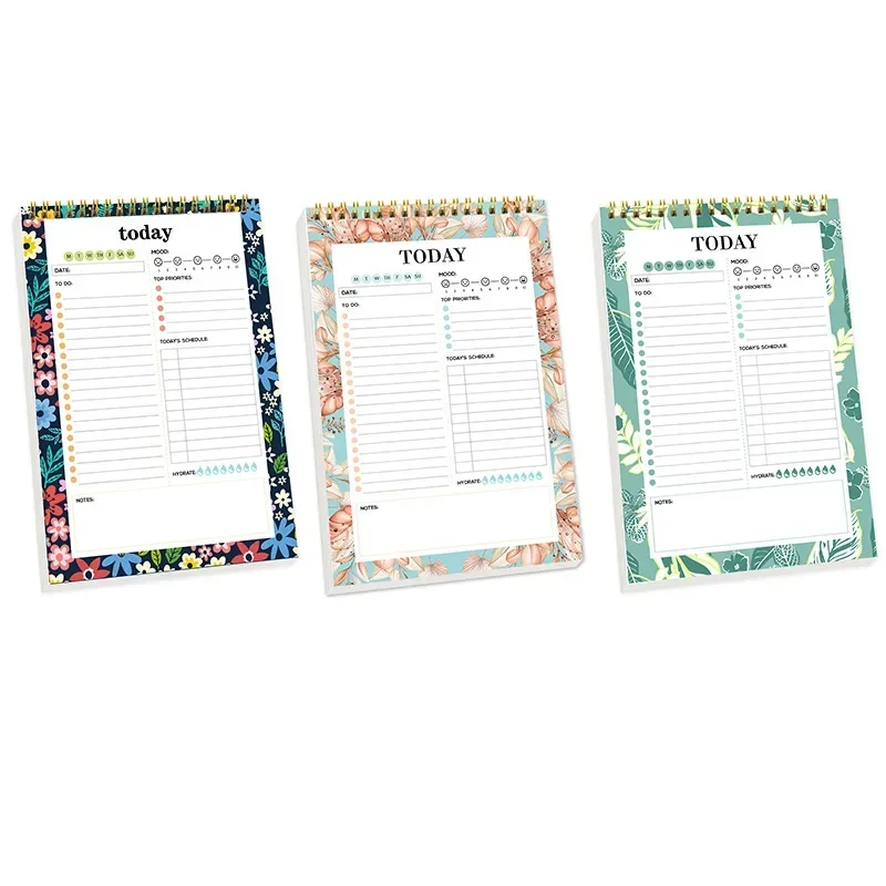 a5-plano-diario-em-ingles-agenda-gerenciamento-de-tempo-livro-de-planejamento-memorando-escritorio-planejador-material-escolar
