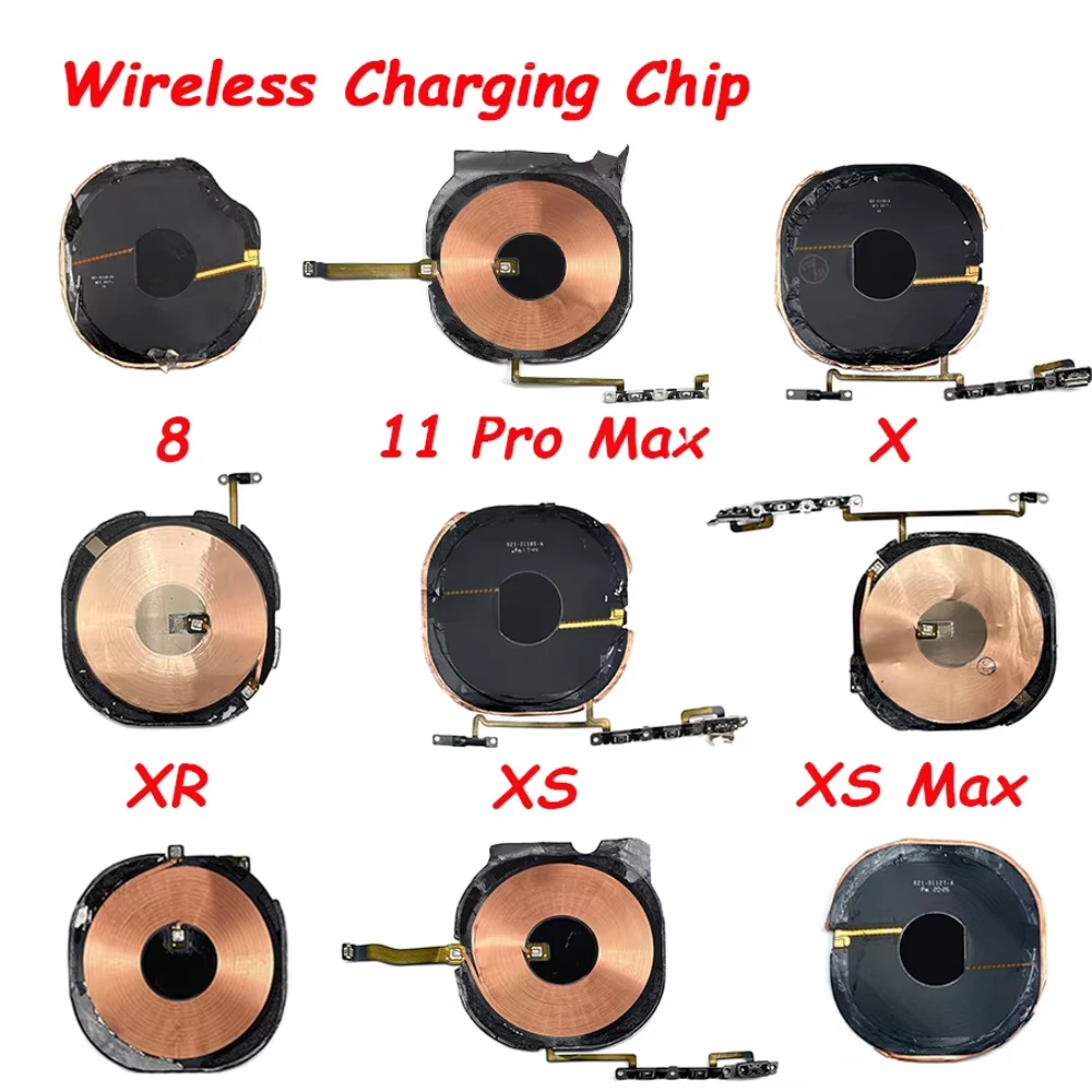 New Wireless Charging Chip NFC Coil With Volume For iPhone 8 Plus X XR XS 11 12 13 Pro Max Mini Charger Panel Sticker Flex Cable