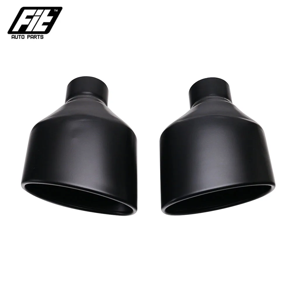 

1 Pair Stainless Steel 304 Oval Exhaust Tip 63mm Slant Outlet muffler end tailpipe For RS3 RS4 RS5 A4 A5 A6