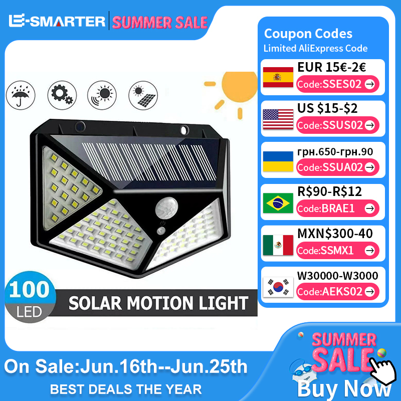 Multifunctional Solar Lamp Outdoor Garden Decoration Solar LED Light Waterproof Sunlight Powered Spotlight with Motion Sensor