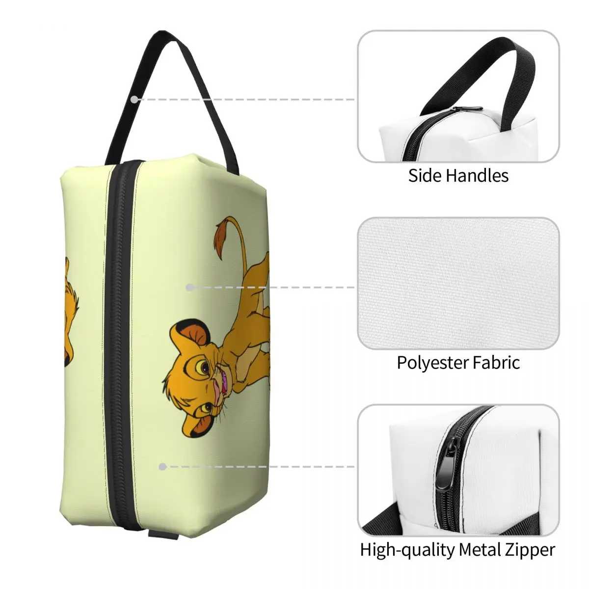 Custom Kawaii Simba Nala The Lion King borsa da toilette da viaggio per le donne Pumbaa Makeup Cosmetic Organizer Beauty Storage Dopp Kit