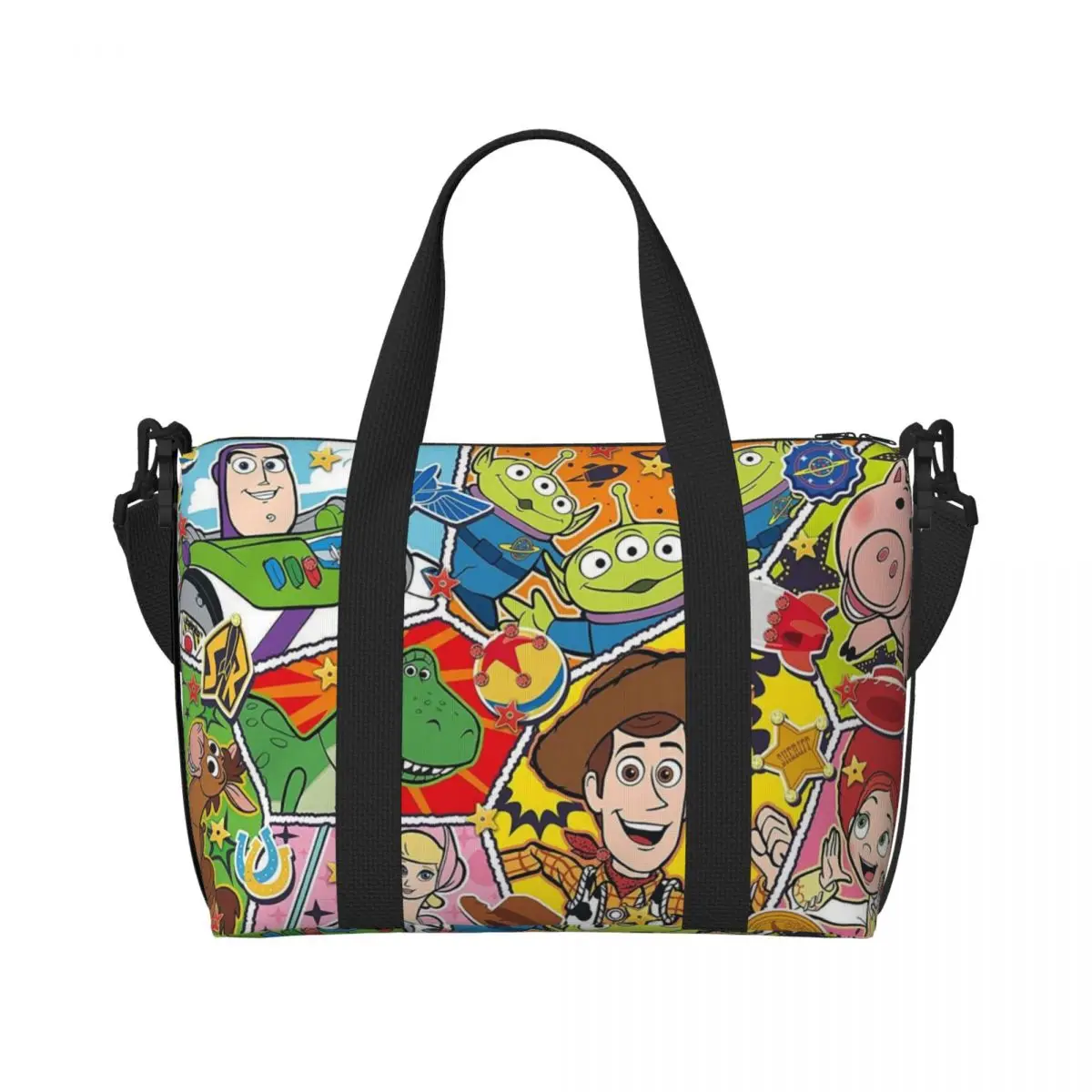 

Пляжная сумка-тоут Custom T-Toy S-Story для женщин, очень большая, для спортзала, путешествий и шопинга