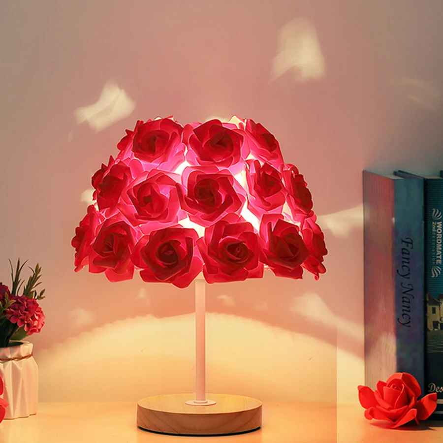 2024 New Modern Wedding Decoration Table Lamp Valentine's Day Gift Wedding Surprise Creative Fun Bedside Lamp Creative Rose Lamp