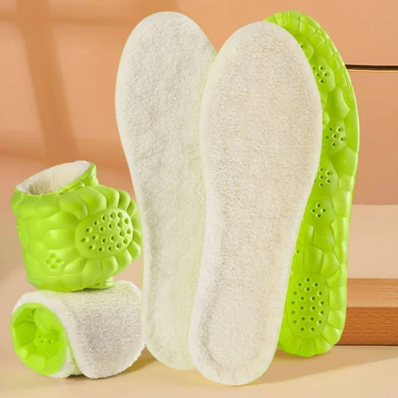 Memory Foam Plush Insoles Warm Autumn Winter Self Heated Soft Feet Shoe Pads Thicken Arch Support Comfortable Super Soft Insole