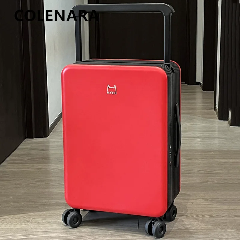 COLENARA 20Inch ABS + PC Suitcase Women Boarding Box Large Capacity Trolley Case 24