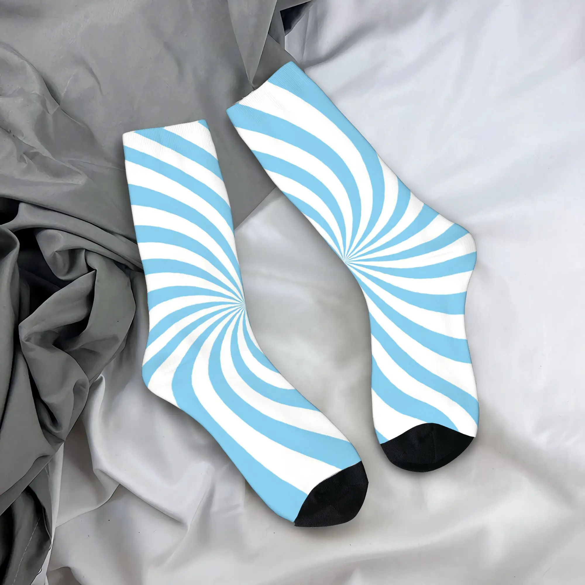 Abstract Swirl Disorder Socks  Graphic Stockings Anti Slip Couple Socks Breathable Winter Trendy Skateboard Socks