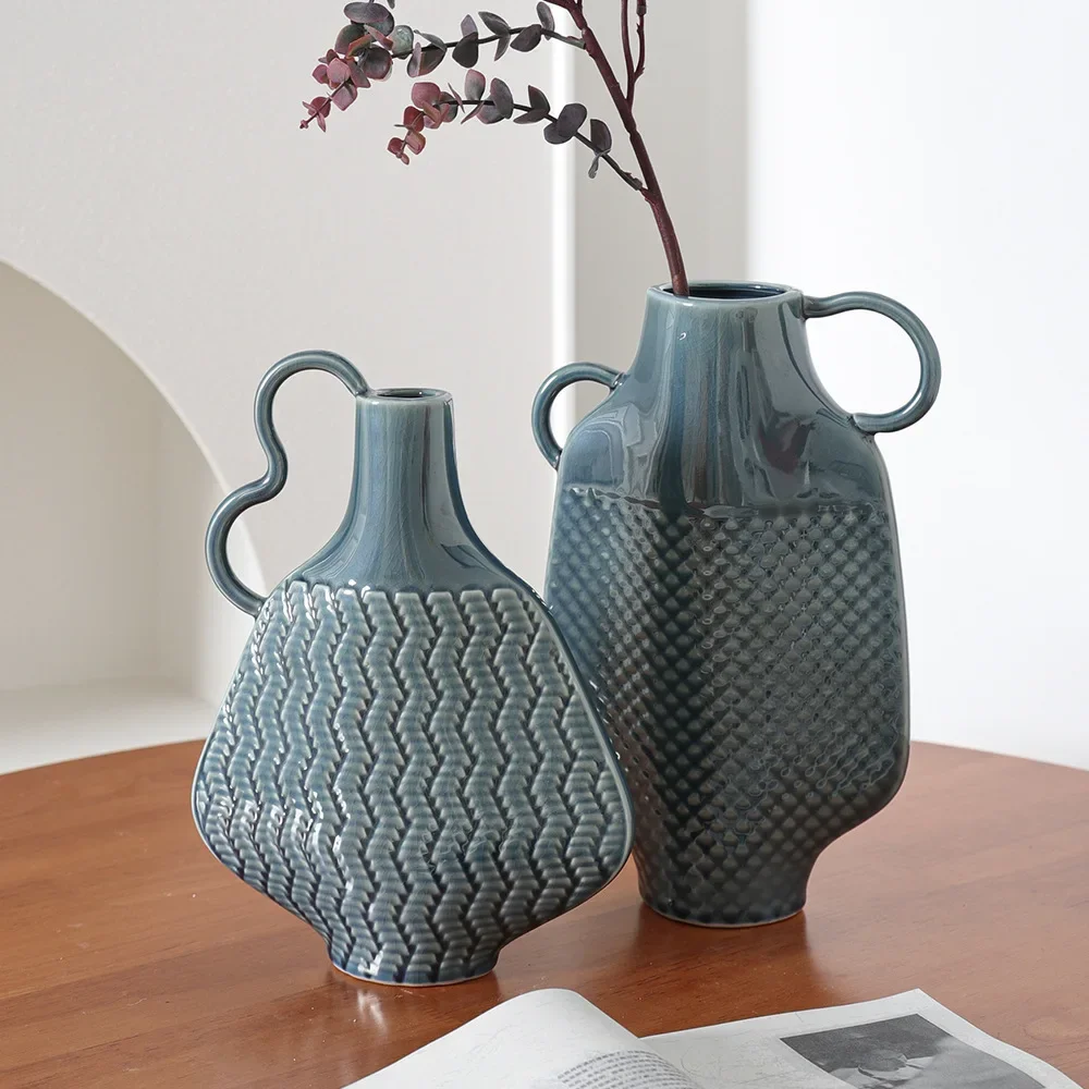 

High-end Ceramic Vintage Vase Light Luxury Furniture Living Room Home Decoration