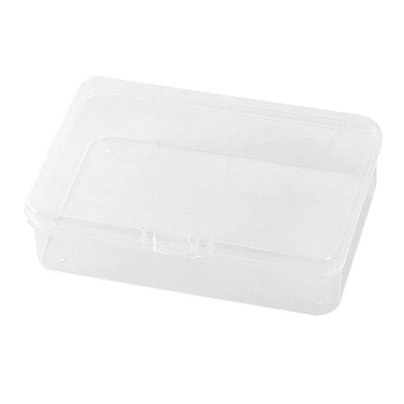 New Transparent Plastic Storage Box Photocards Small Card Storage Box Desk Organizer Box Classification Box Stationery