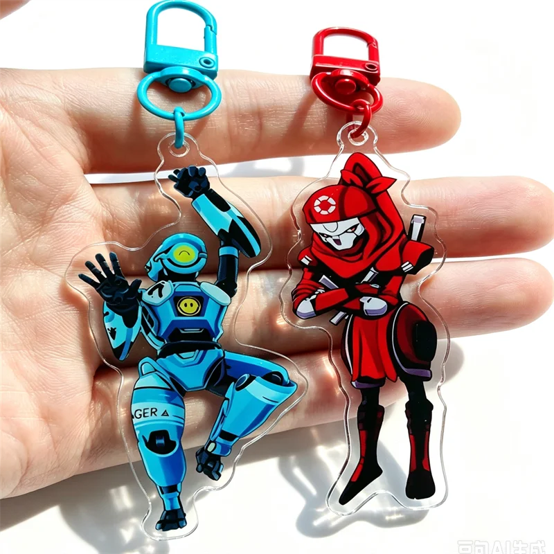 Apex Legends Clear Acrylic Keychain - Pathfinder & Revenant Collectible Keyring for Gamers