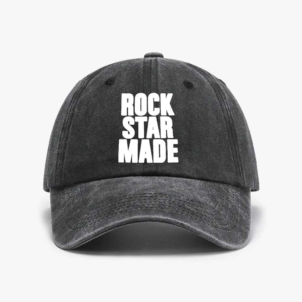 

Teens Design Hip Hop Hat rock star made Classic Denim Baseball Cap Trendy Adjustable Distressed Washed hats