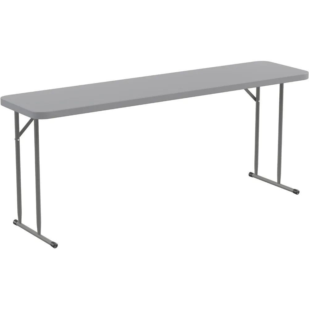 

6-Foot Gray Plastic Folding Training Table, Grey