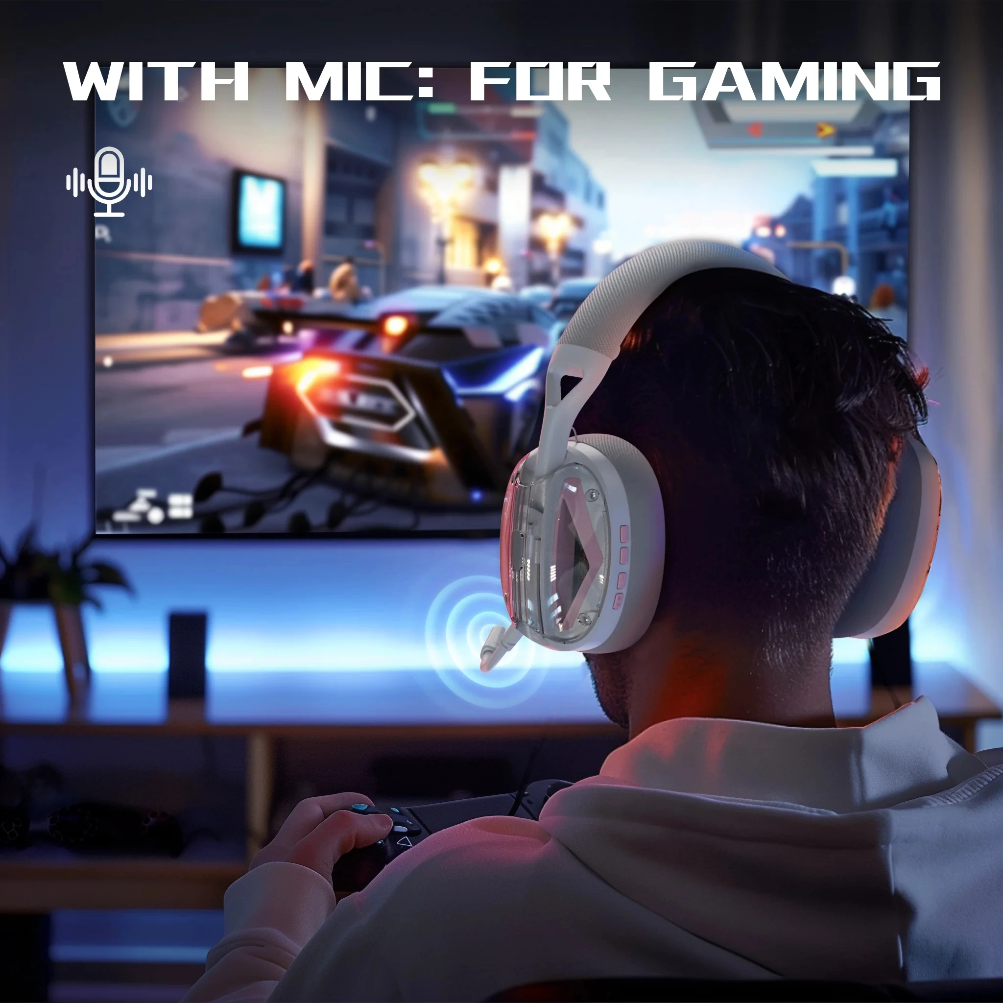 ATTACK SHARK L60 Ultra-Light Tri-Mode Gaming Headset Ultra-Light Tri-Mode Wireless Gaming Headset for PC/PS4/Xbox