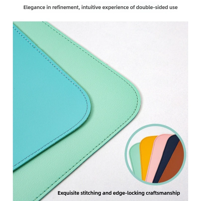 Alfombrilla protectora de escritorio de oficina de gran tamaño, 60x30cm, de cuero PU, resistente al agua, para teclado de escritorio, alfombrilla para ratón para juegos, 1 ud.