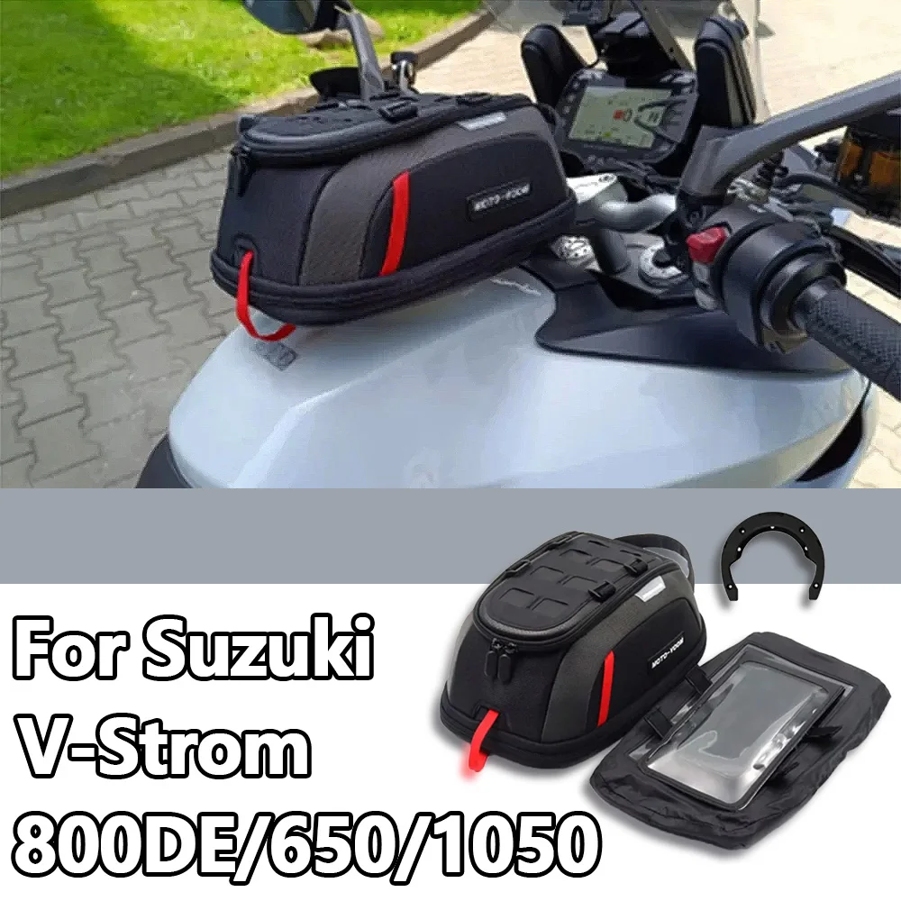 For Suzuki V Strom 1050DE 650DE 800de accesorios moto Magnetic Waterproof Fuel  Tank Bag kits Accessories Fuel Tank Bag