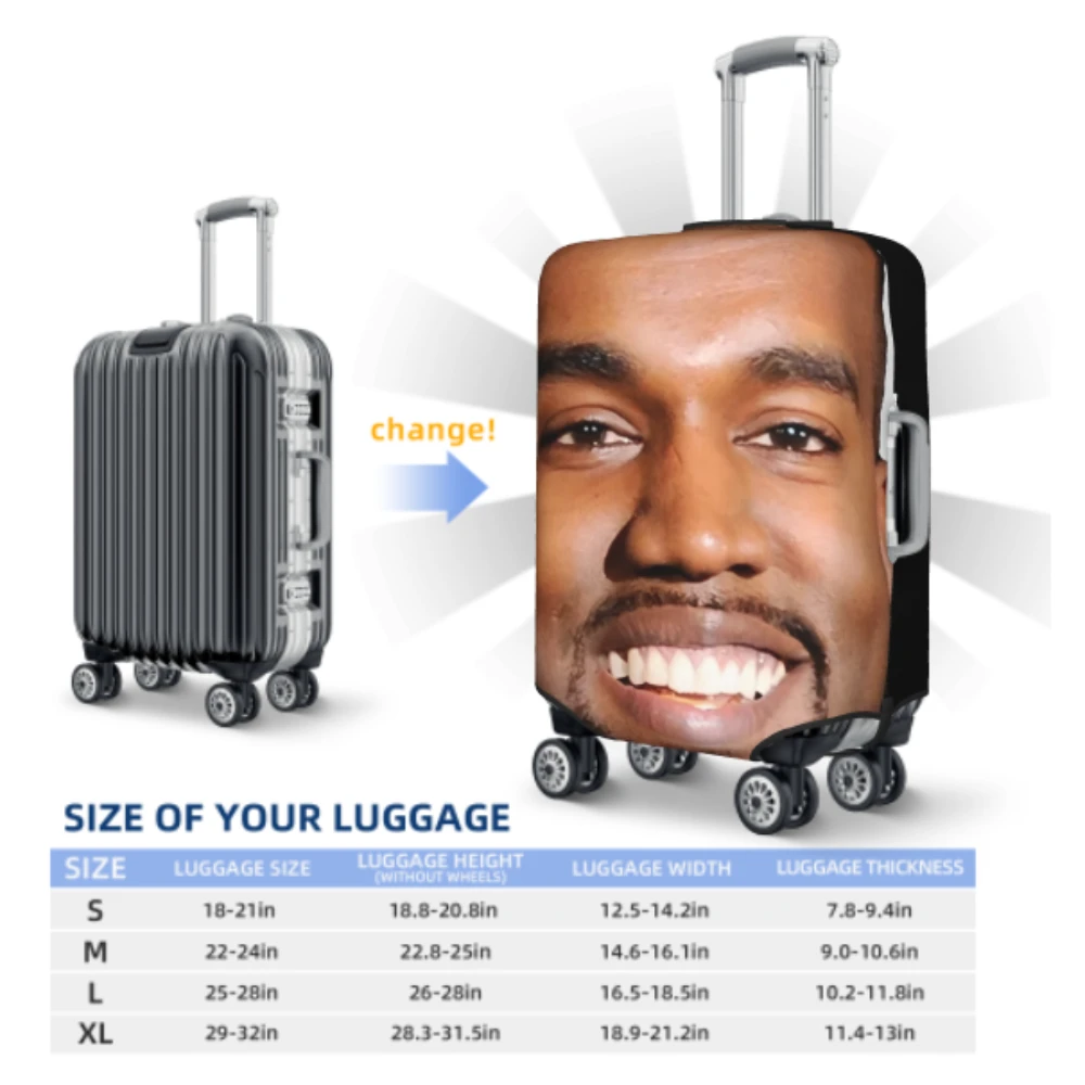 Fashionable Durable Custom Luggage Cover Travel Protector Waterproof Universal Fit 18-32 Inch Bag Cruise Vacation Zipper Closure