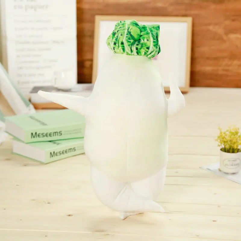 Simulation White Radish Plush Toy Stuffed Kawaii Plant Cushion Sex Pillow Creatiave Sofa Bed Decor