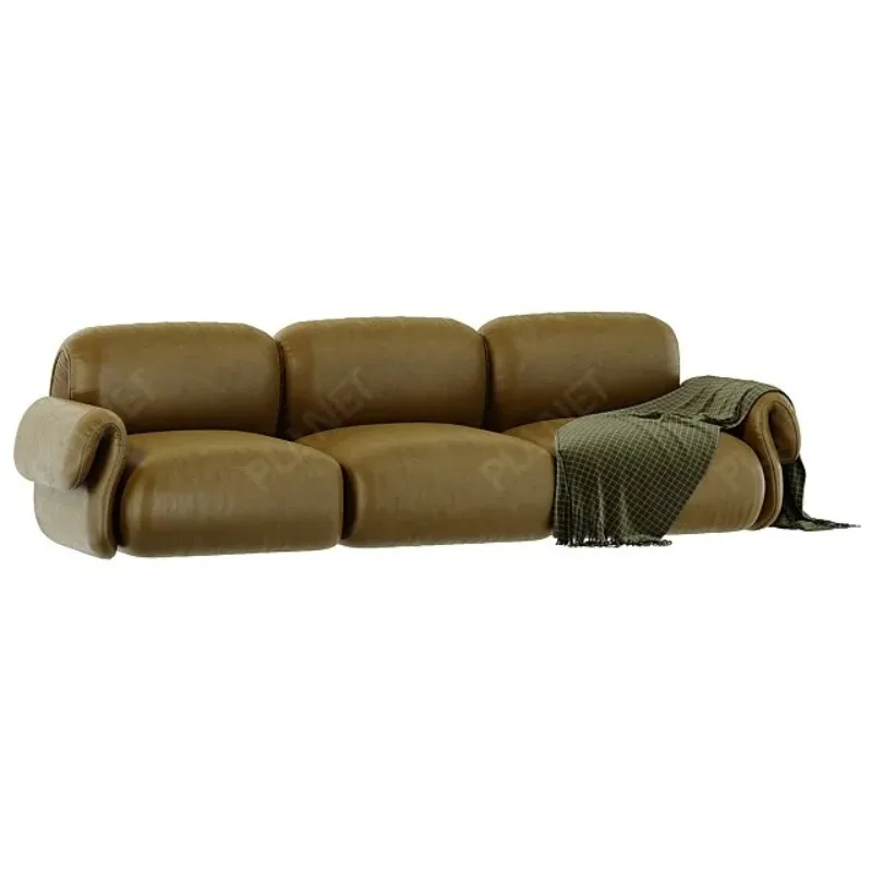 

Modern Furniture Living Room Reclining Modern Style Leather 3 Seater Sofa Luxury Office Lounge Waiting Room Sofa
