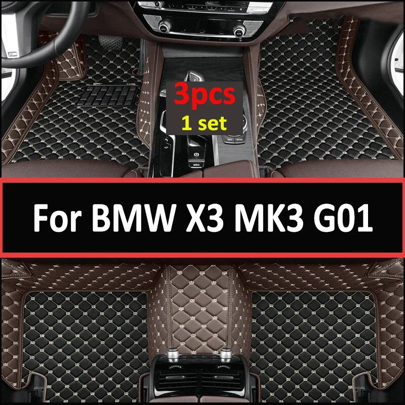 

Car Floor Mats For BMW X3 MK3 G01 2017 2018 2019 2020 2021 2022 Custom Foot Pads Automobile Carpet Cover Interior Accessories