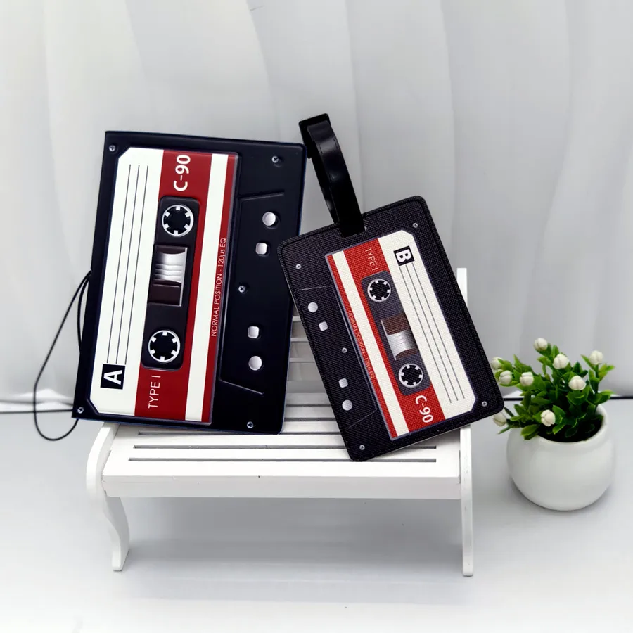 

2PCS/Set 3D Creative Tape Strap Passport Cover Luggage Tag for Woman Men ID Address Card Holder Portable Travel Accessories