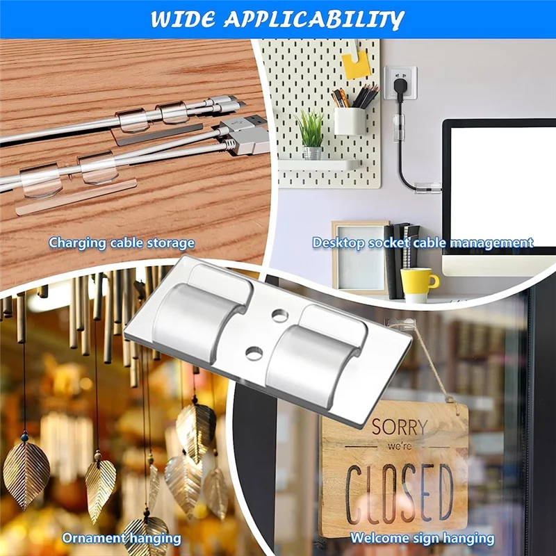 50PCS Hooks for Outdoor String Light Clips, Heavy Duty String Light Hooks Clips Waterproof UV-Resistant, Durable Clips-Grocery