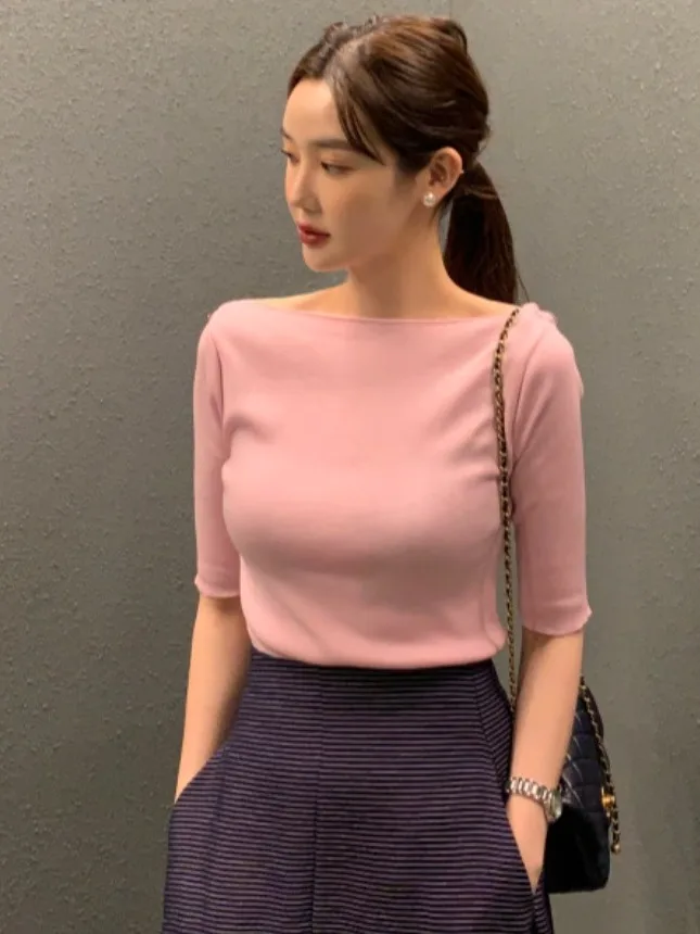 

Chic Vintage Knitted ort Sve Vest Top for Women Sli Agel Design Summer Faion Trendy Ladies' Knittedwear