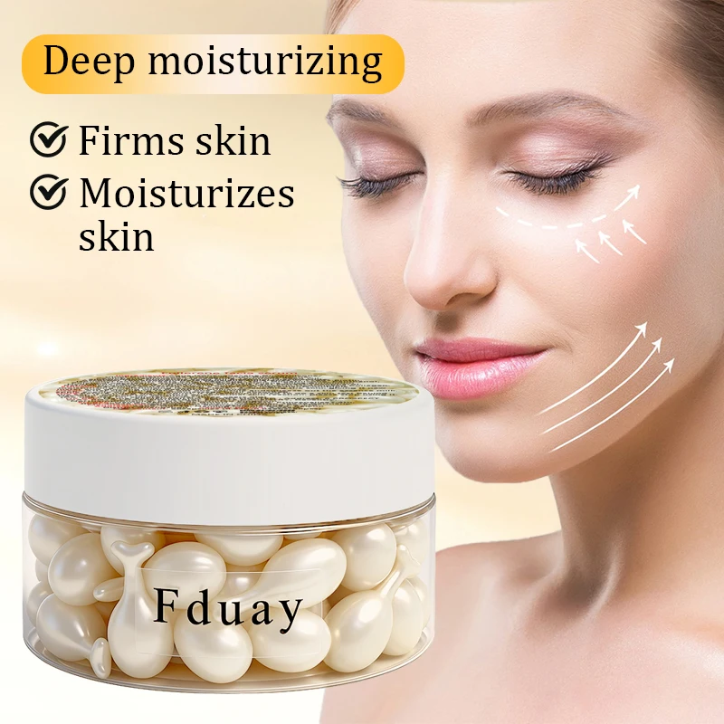 Fullerene Facial essence Capsule, with 1 Bottle (0.34g * 80pcs) of Moisturizing and Moisturizing, Firming Skin, Smoothing Fine L