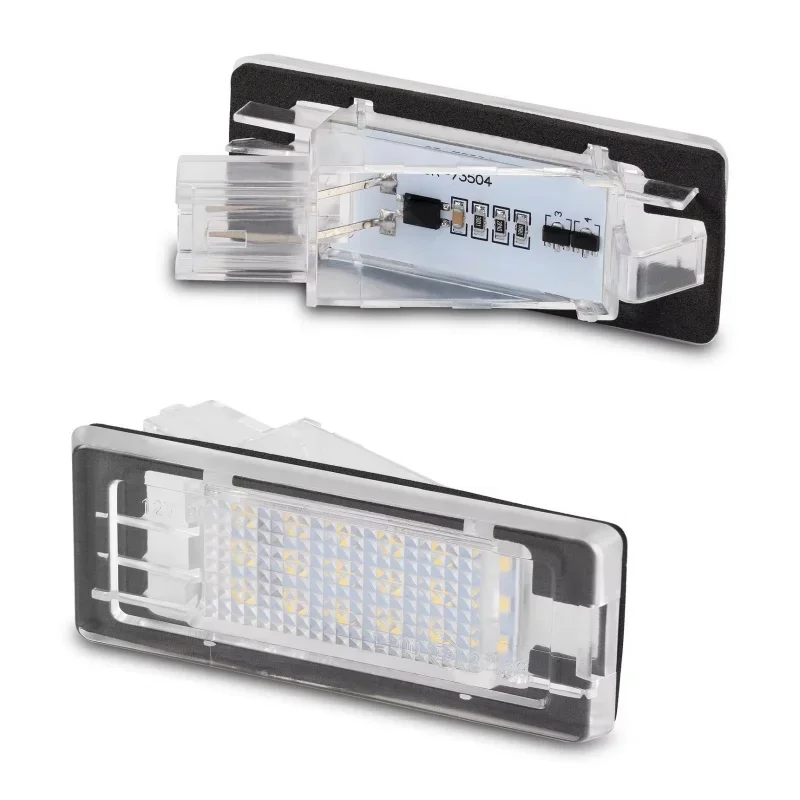 2PCS White 18SMD LED License Plate Light For Renault Laguna II Fluence Latitude L70 L3 KG0 8200013577 Canbus Error Free 6000K