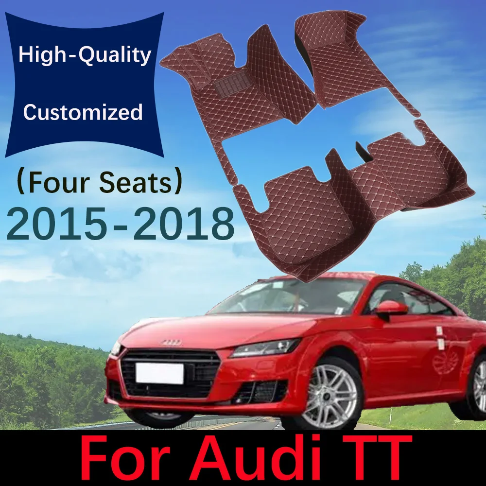 

Custom Car Floor Mats For Audi TT MK2（Four Seats）2015 2016 2017 2018 Automobile Carpet Rugs Foot Pads Interior Accessories