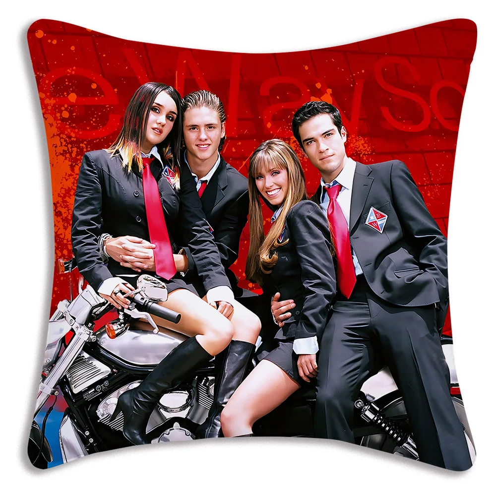 RBD Rebelde Pillow Covers Cartoon Sofa Decorative Home Double-sided Printing Short Plush Cute Cushion Cover