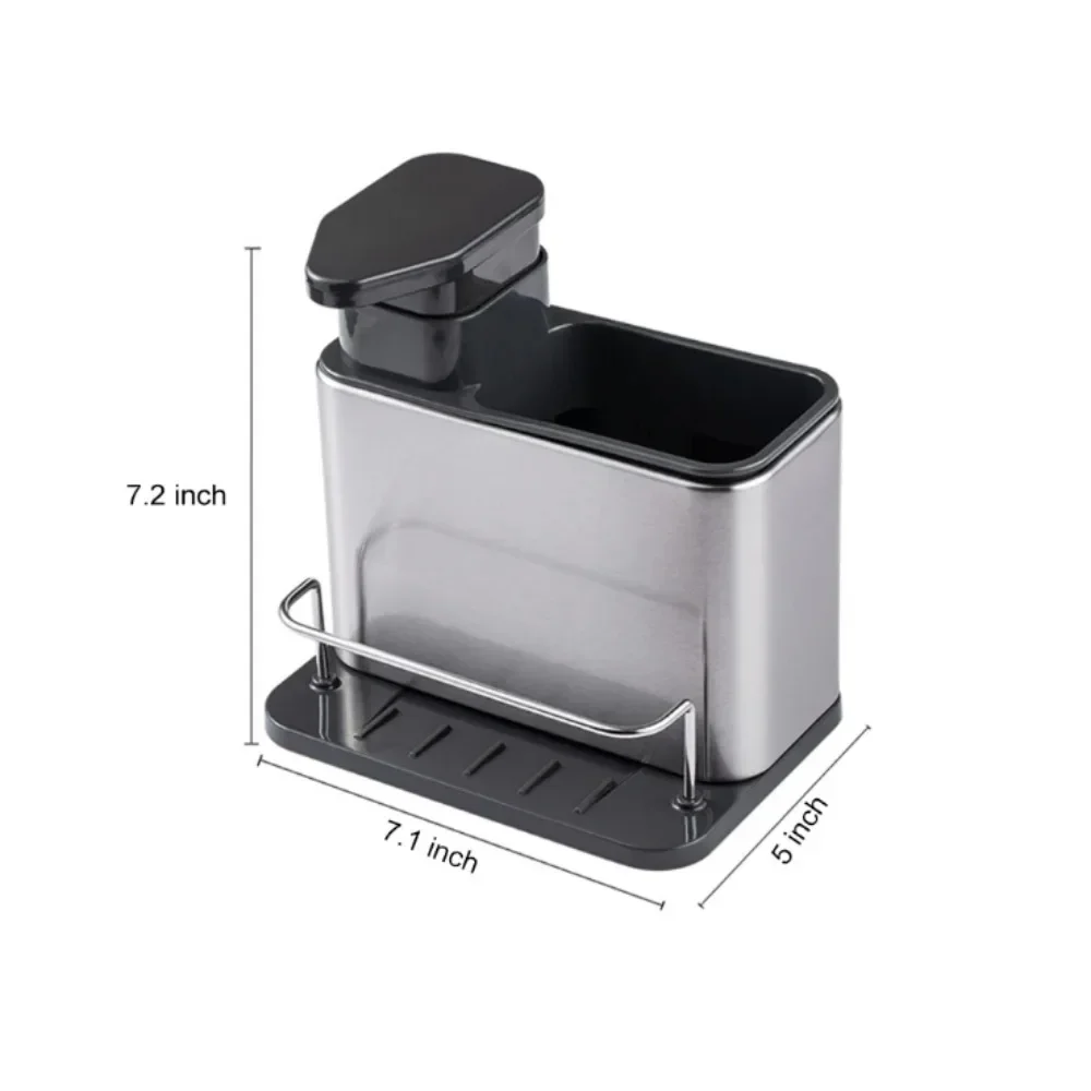 Soap Dispenser Hand Soap Bottle Kitchen Dishwashing Storage Rack Kitchen Supplies Combination Multifunctional Sink image 6