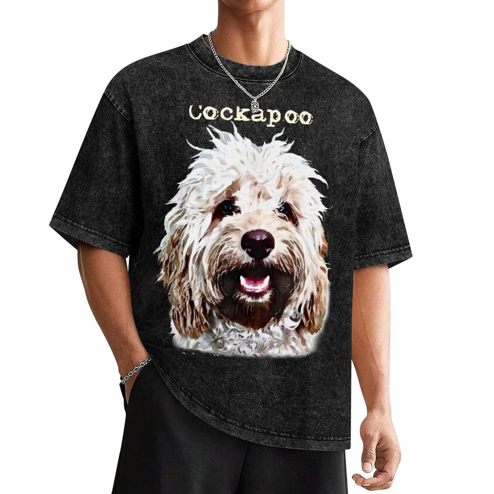 

Apricot Blonde Cockapoo T-Shirt luxury clothing labubu vintage t shirts mens white t shirts