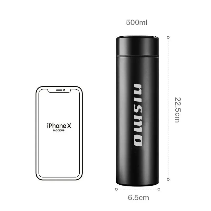 Nissan Nismo Qashqai Juke X-Trail Patrol Note Leaf Altima Maxima Micra Car 500ml Intelligent Temperature Display Insulating Cup