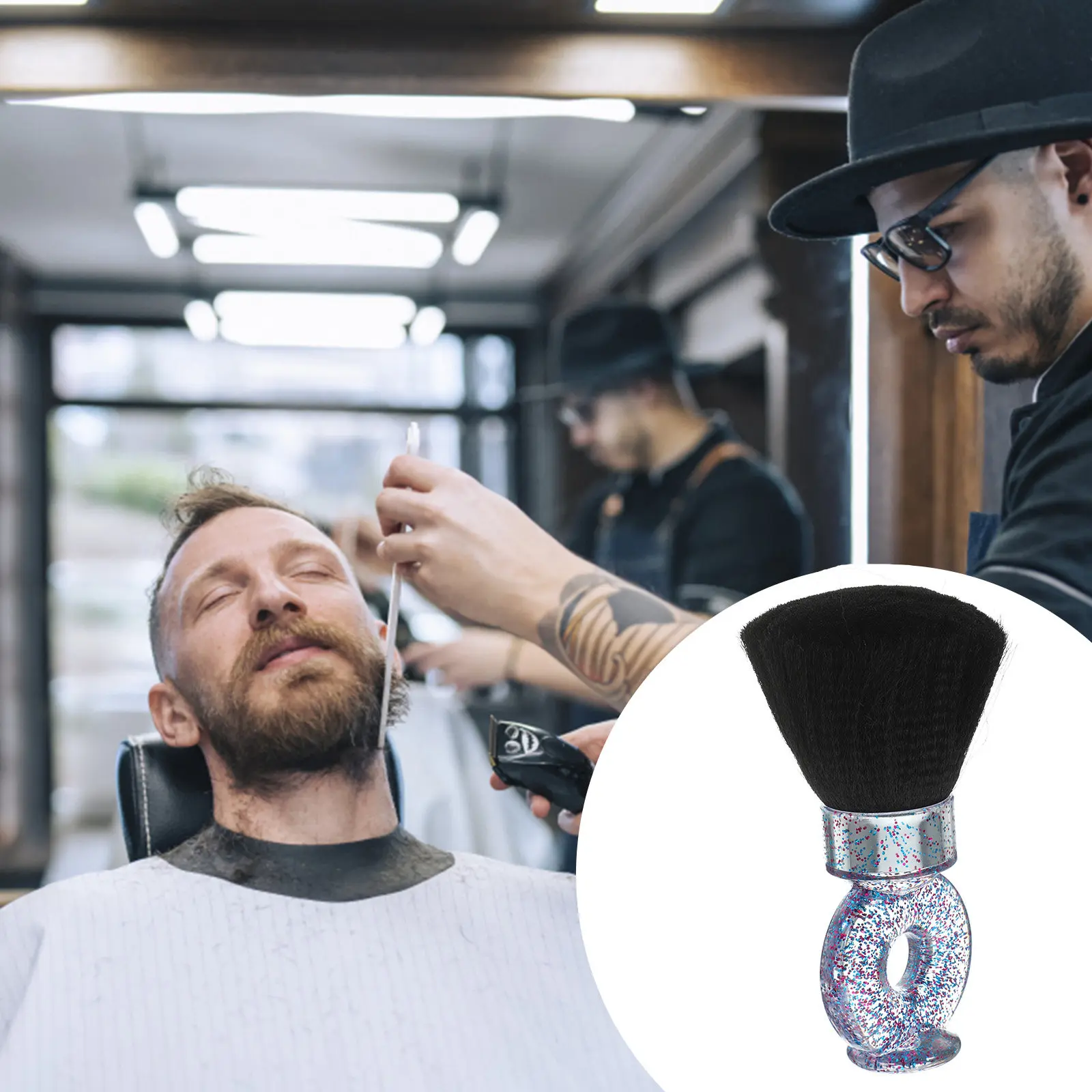 

Профессиональная щетка для бороды и волос, компактная, прочная, многофункциональная, для парикмахерских работ, чистки и бритья