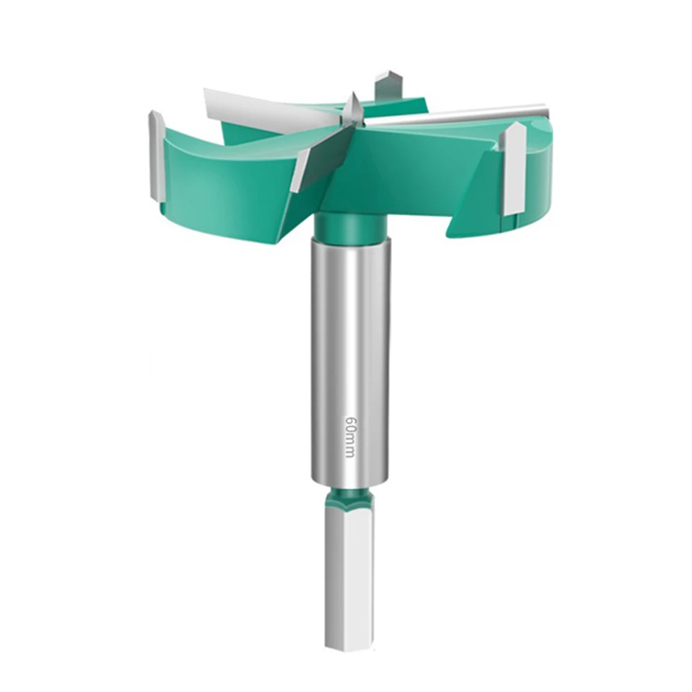 1PC 16-60mm 3-schneidigen Holzbearbeitung Loch Opener Cutter Scharnier Langweilig Bohrer Bits Hex Schaft High Carbon stahl Loch Opener Cutter