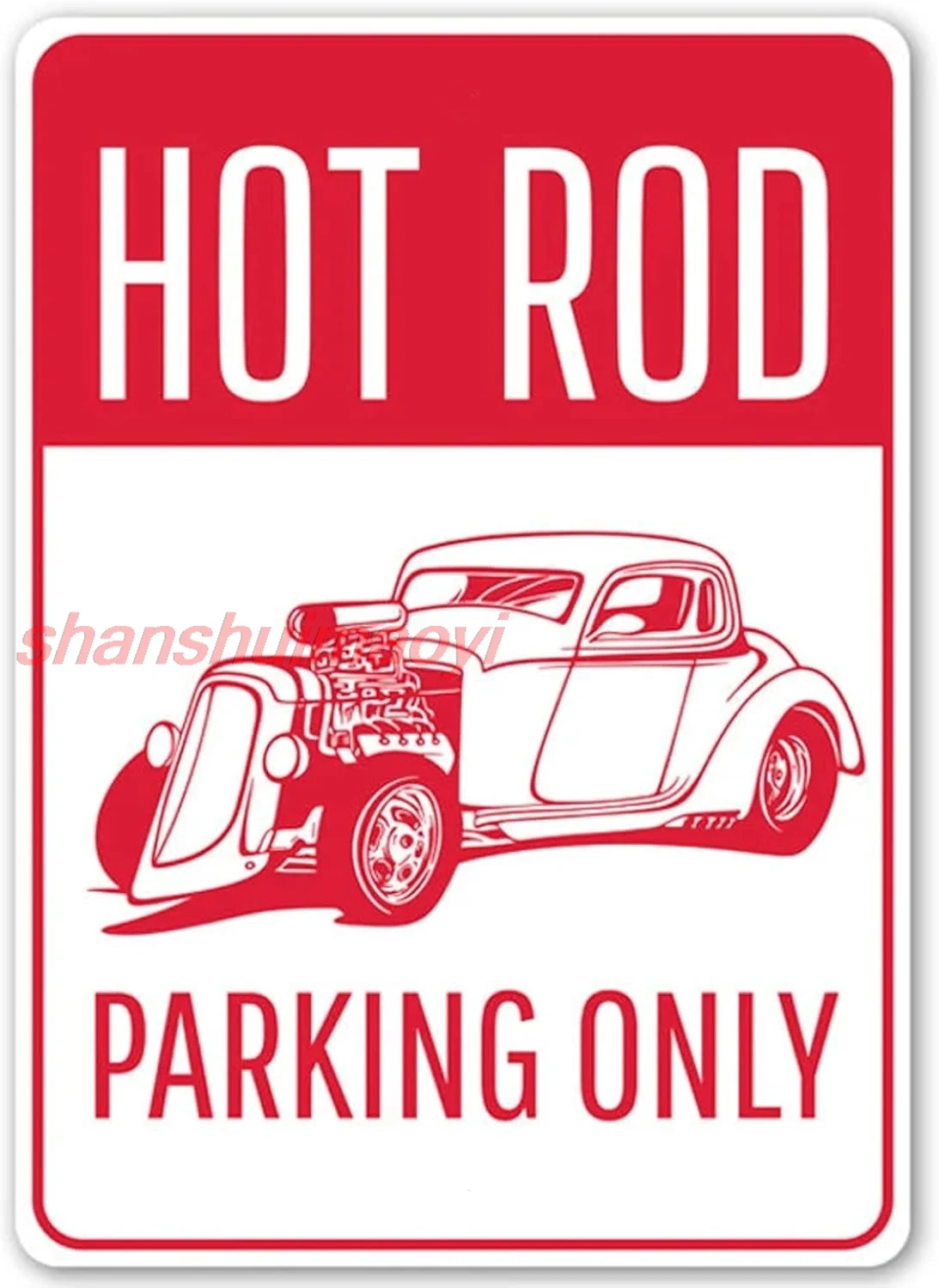 Hot Rod Parking Only Hot Rod Lovers Hot Rod Owners Sign For Car Hot Rod Garage Car Parking Sign Classic Car Sign - Metal ALI