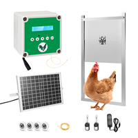 Solar charging chicken coop automatic door opening kit,electric chicken door actuator motor set,programmable time,remote control