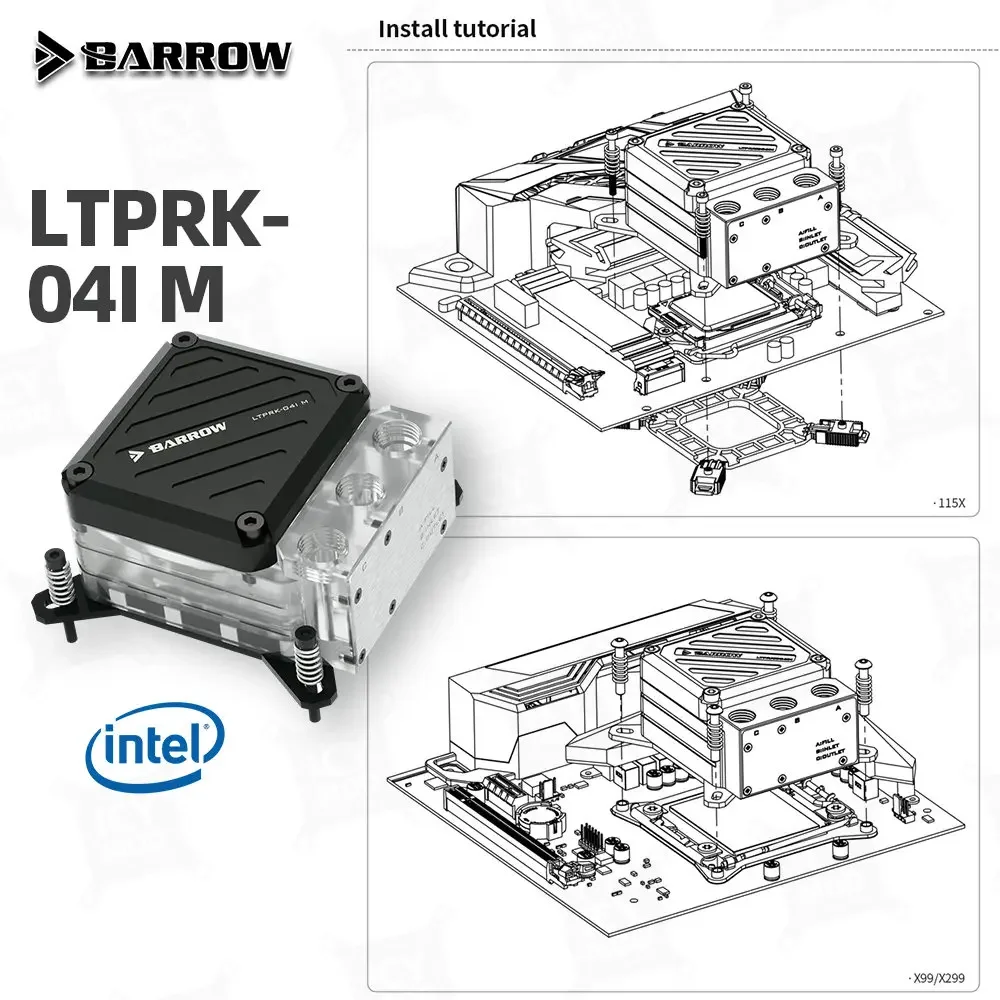 Imagem -04 - Barrow-cpu Cooler Ltprk04i m Ltprk-04 m Reservatório da Bomba Bloco Líquido Tudo-em-um para Lga115x 1200 1700 Am4 Sistema de Refrigeração a Água