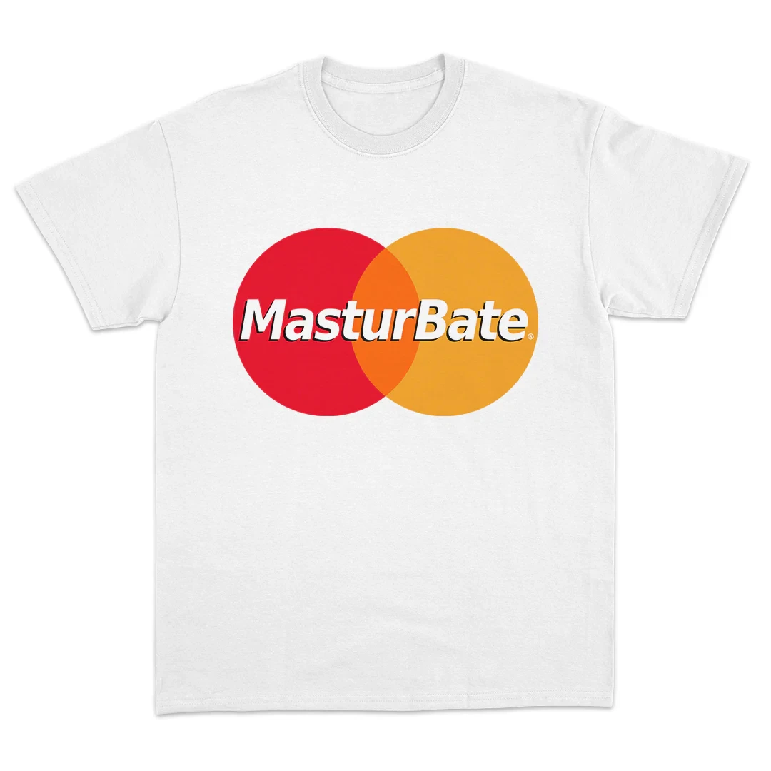 2026 New Men's Raunchy Dark Humor Graphic T-Shirt Edgy Logo Spoof Short Sleeve Black Tee