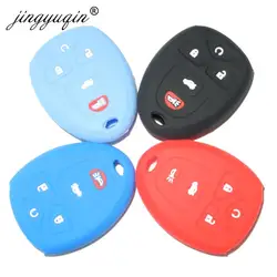 jingyuqin Silicone Key Case For G-M-C Buick Enclave LaCrosse Chevrolet Impala Suburban 1500 Pontiac Remote Smart Key Cover