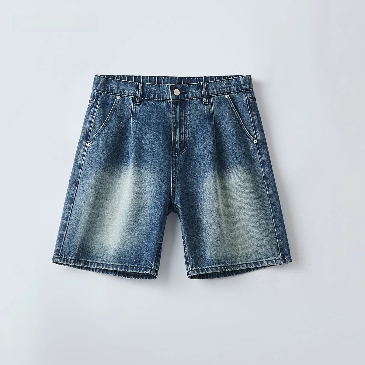 

Мужские летние свободные джинсовые шорты Waed Denim в американском ретро-стиле, повседневные модные джинсы свободного кроя