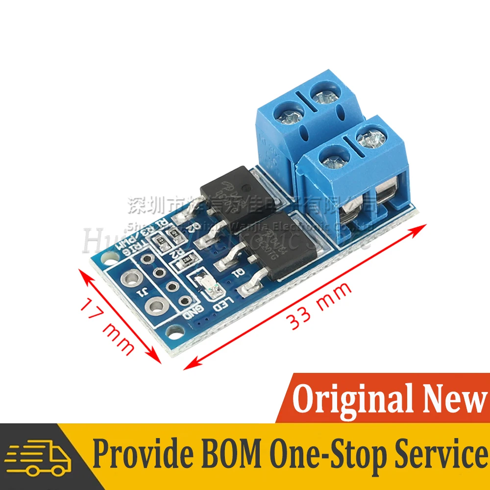 2Pcs 15A 400W MOS FET Trigger Switch Drive Module PWM Regulator Control Panel for arduino DC 5V 12V 36V