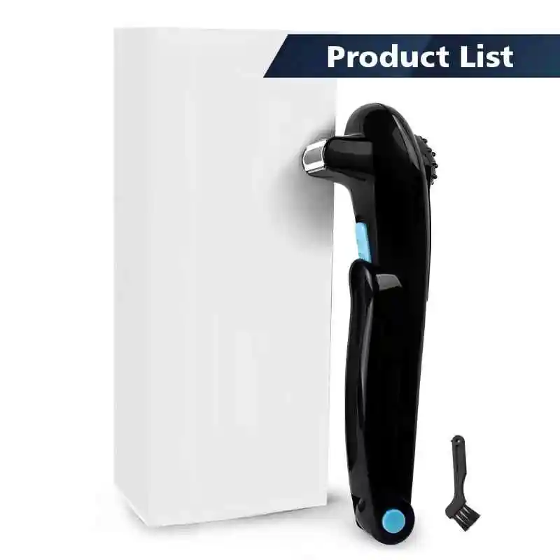 

Waterproof hair removal device - foldable and extendable, painless and multi-functional black back shaving tool
