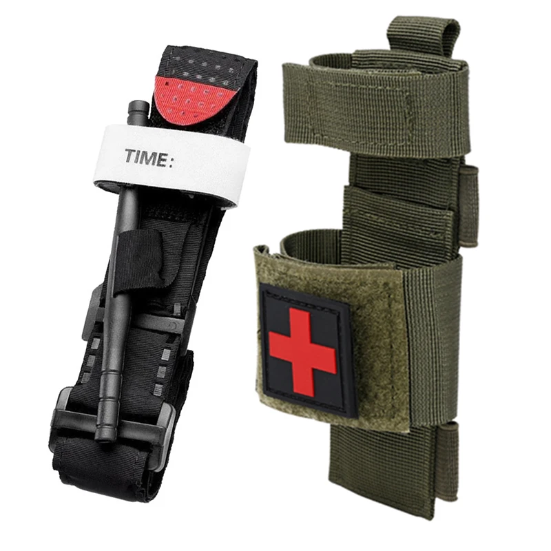 Tourniquet Erste-Hilfe-Set Nylon Molle Hüfttasche Survival Gear Scherenhülse Aufbewahrungstaschen Notfall ausgestattet
