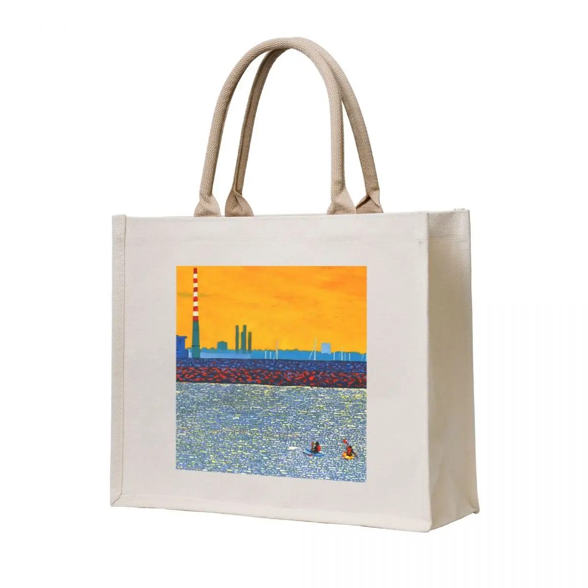 

Poolbeg, Kayakers (Dublin, Ireland) Tote Bag hand bags handbag shopping cart bags Women bags