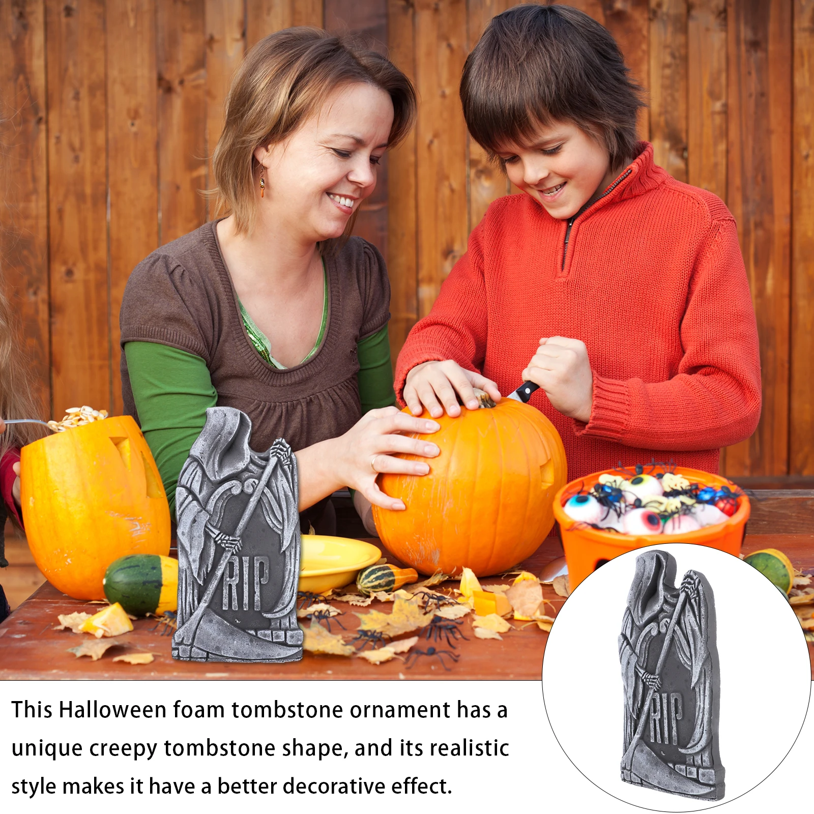 Foam Tombstone Decoration Halloween Supplies Decorations Outdoor Ornaments Scared Tombstones