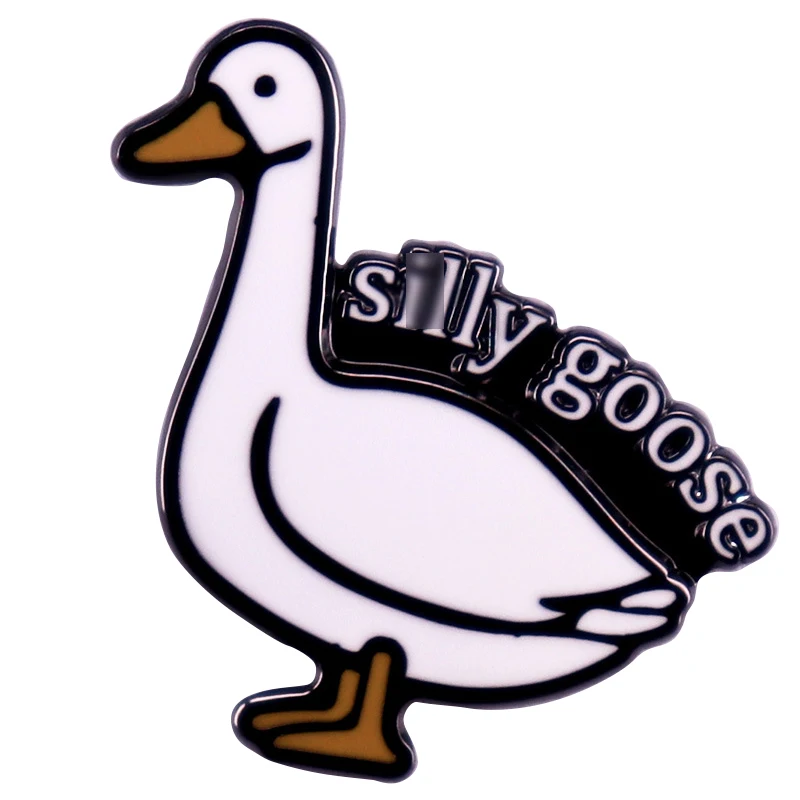 A3362 Cute Cartoon goose Lapel Pins for Backpack Brooch on Clothes Enamel Pin Metal Badges Fashion Jewelry Decorations Gift